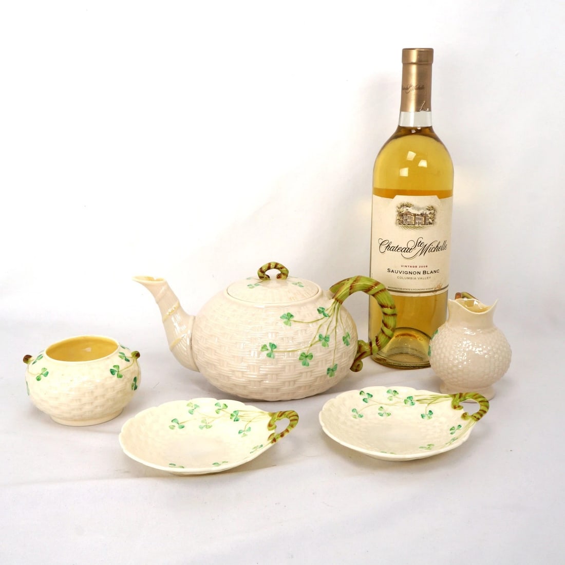 Belleek Shamrock Irish Tea Serving Set - 2