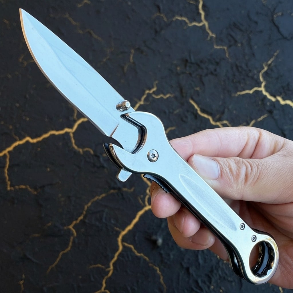7.5" Tactical Folding Pocket Knife Multi-Tool Wrench Assisted EDC Blade (1 of 5)
