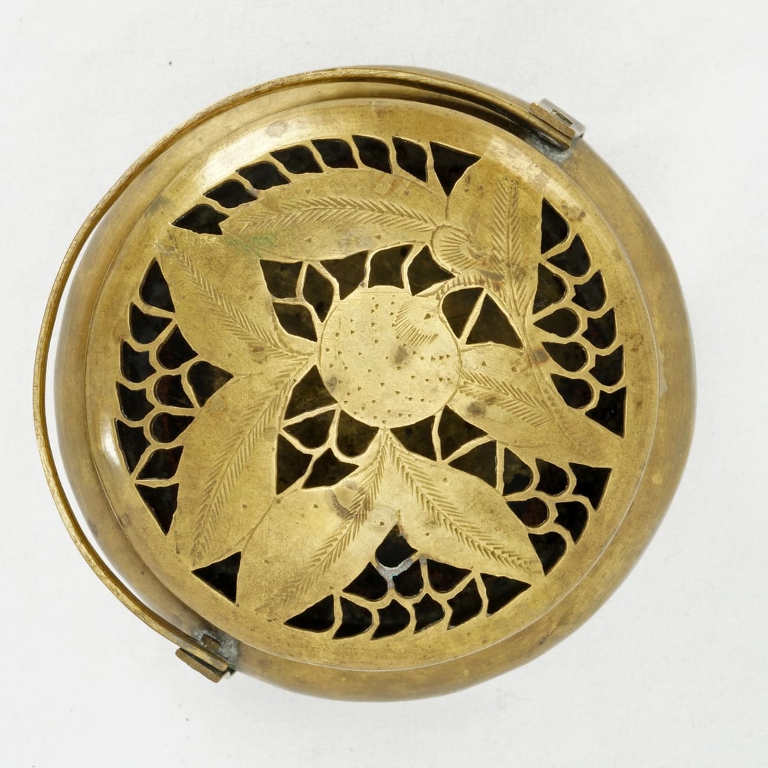 1930s Chinese Brass Handwarmer Brazier (1 of 9)