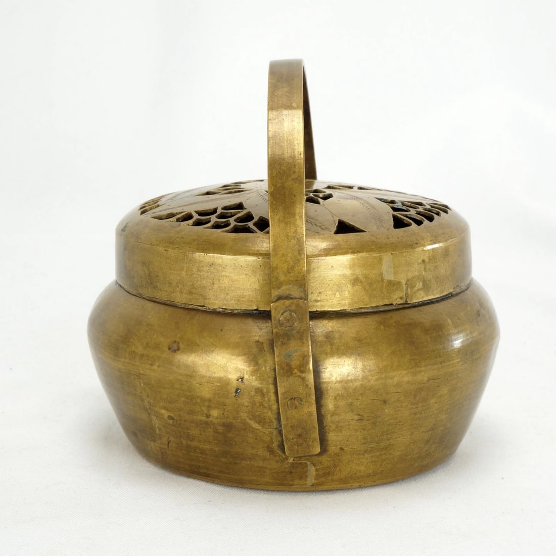 1930s Chinese Brass Handwarmer Brazier - 4