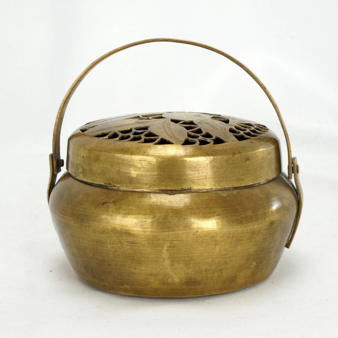 1930s Chinese Brass Handwarmer Brazier - 5