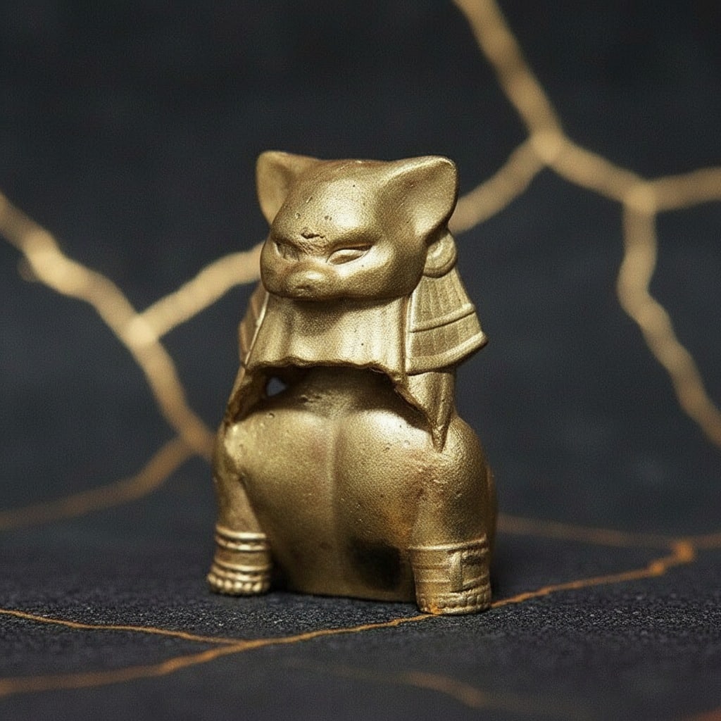 Small Egyptian Queen Nude Figurine Solid Brass Body Art Home Decor Statue: Title:Small Egyptian Queen Nude Figurine Solid Brass Body Art Home Decor Statue Description:This miniature statue features an Egyptian queen in a nude design, crafted from yellow brass for use as a