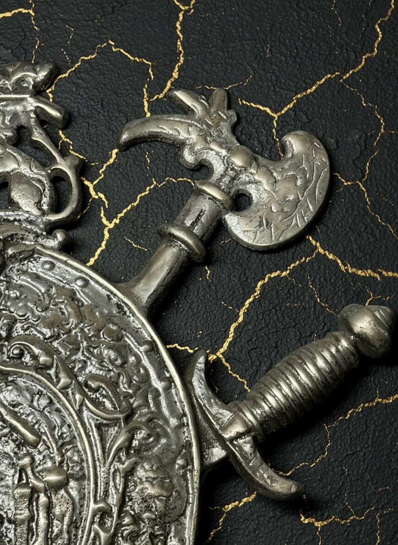 17x27 Medieval Perseus vs Medusa Heraldic Shield Wall Plaque Crest Art - 4