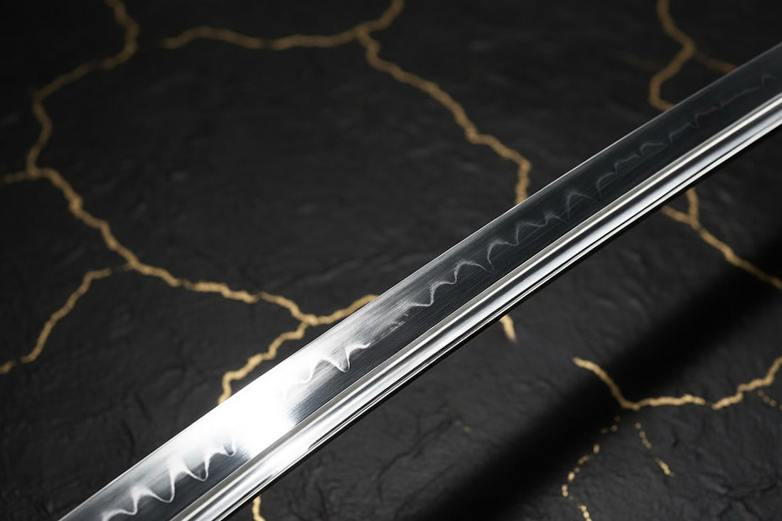 Hand-Forged Clay Tempered Steel Katana Full Tang Samurai Sword Dragon Guard - 10
