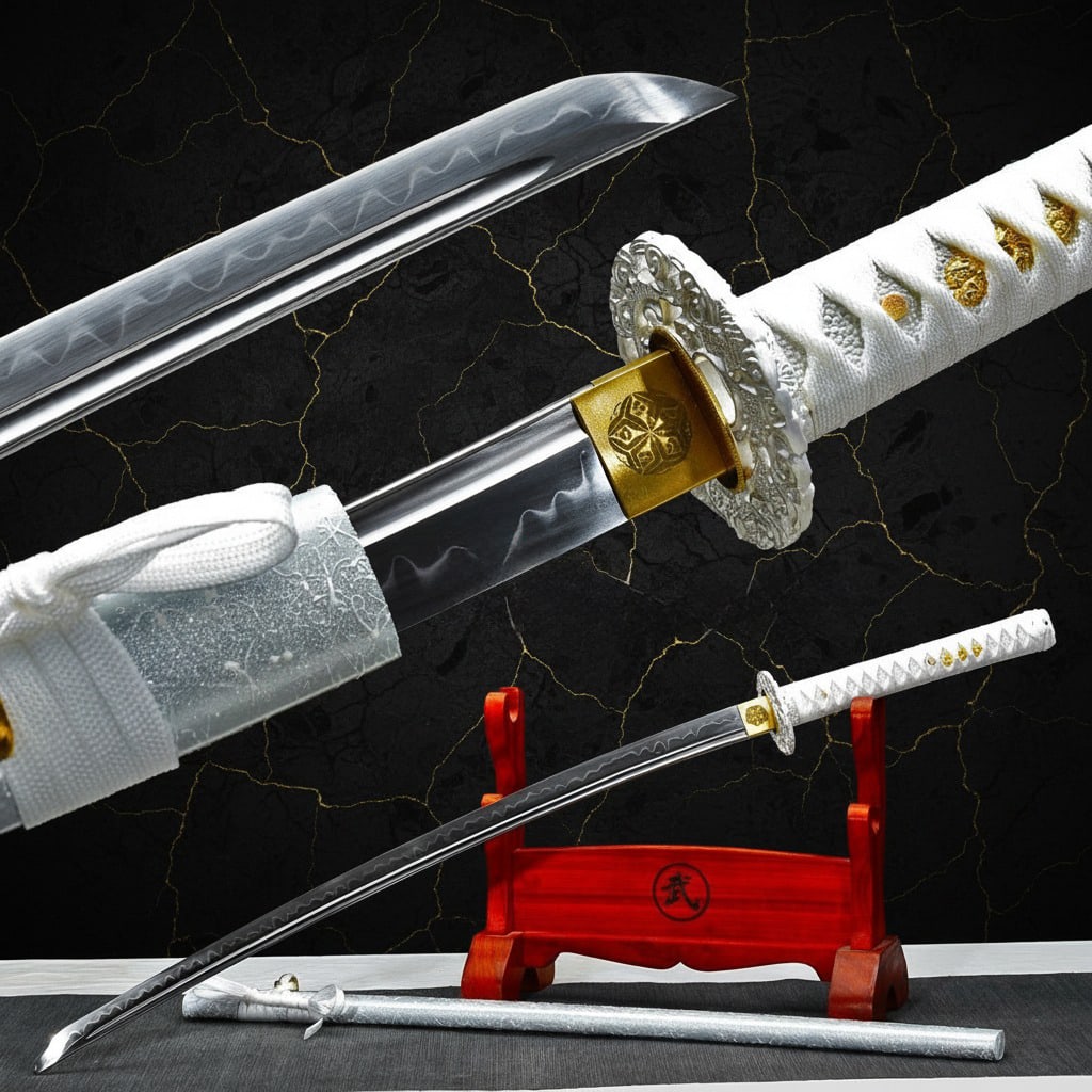 Hand-Forged Clay Tempered Steel Katana Full Tang Samurai Sword Dragon Guard: Title:Hand-Forged Clay Tempered Steel Katana Full Tang Samurai Sword Dragon Guard Description:This authentic Japanese-style item is this handmade sword is a functional, battle-ready piece crafted usin