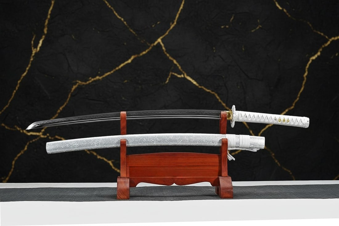 Hand-Forged Clay Tempered Steel Katana Full Tang Samurai Sword Dragon Guard - 2