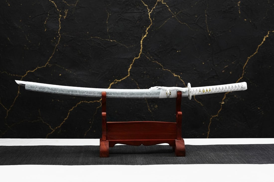 Hand-Forged Clay Tempered Steel Katana Full Tang Samurai Sword Dragon Guard - 3