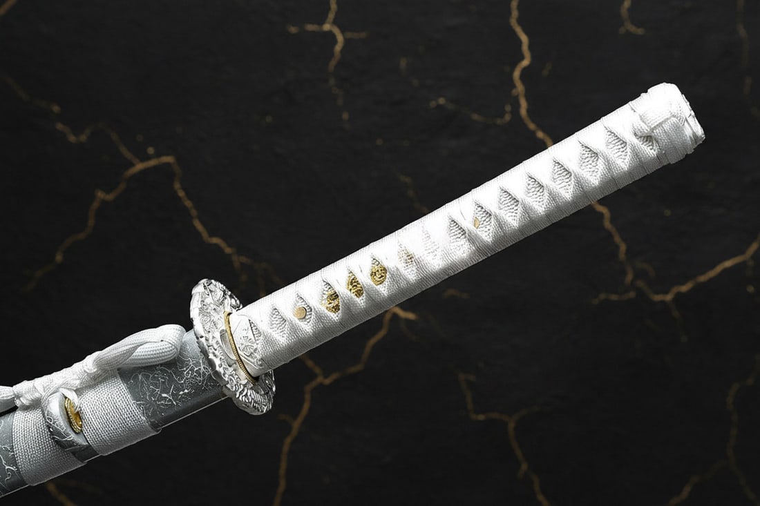 Hand-Forged Clay Tempered Steel Katana Full Tang Samurai Sword Dragon Guard - 5