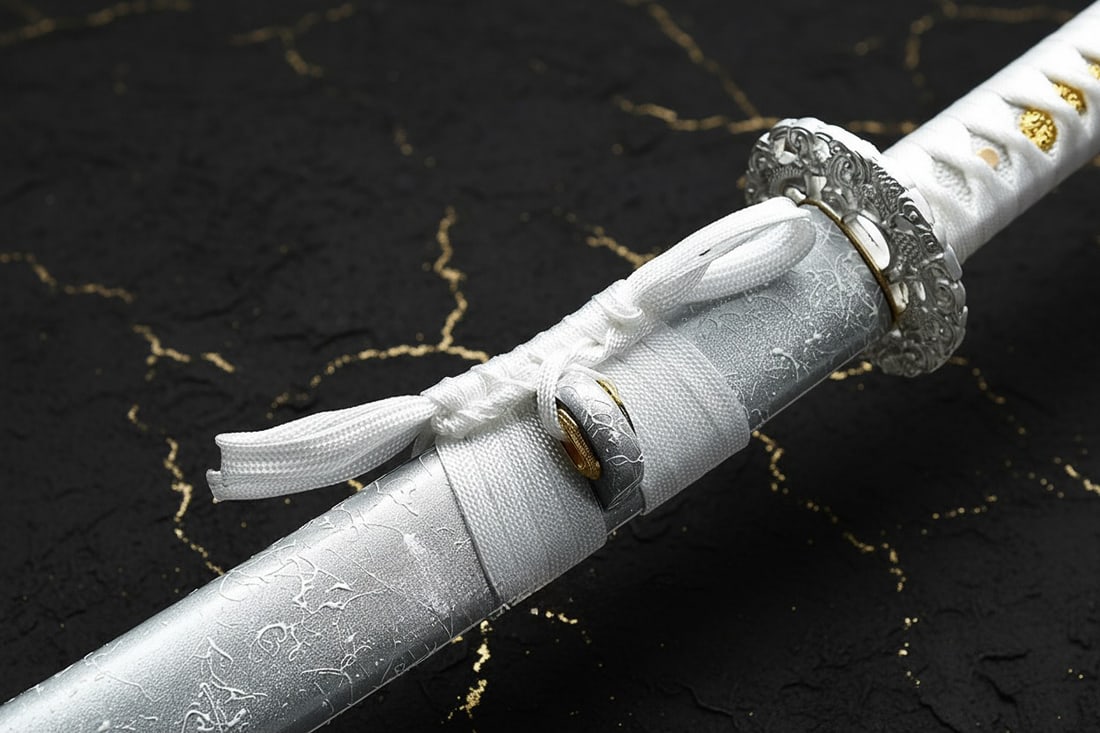 Hand-Forged Clay Tempered Steel Katana Full Tang Samurai Sword Dragon Guard - 6