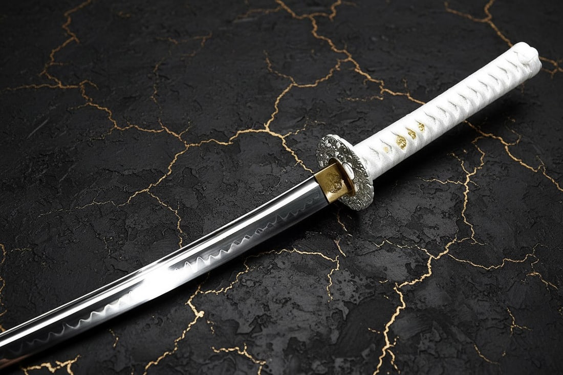 Hand-Forged Clay Tempered Steel Katana Full Tang Samurai Sword Dragon Guard - 8