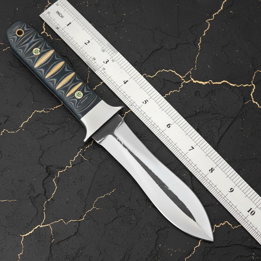 Handmade D2 Steel Dagger Micarta Grip and Premium Leather Sheath Tactical Knife - 6