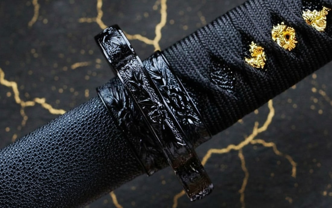 Hand-Forged Damascus Steel Katana Sharp Full Tang Japanese Samurai Sword - 4
