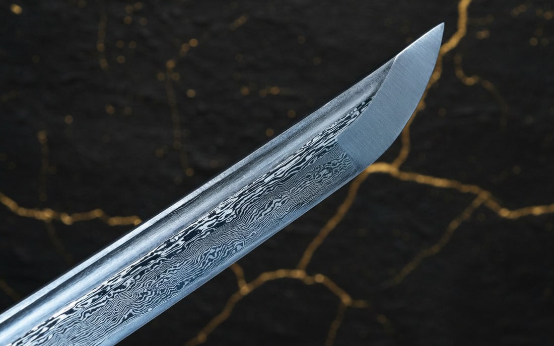 Hand-Forged Damascus Steel Katana Sharp Full Tang Japanese Samurai Sword - 6