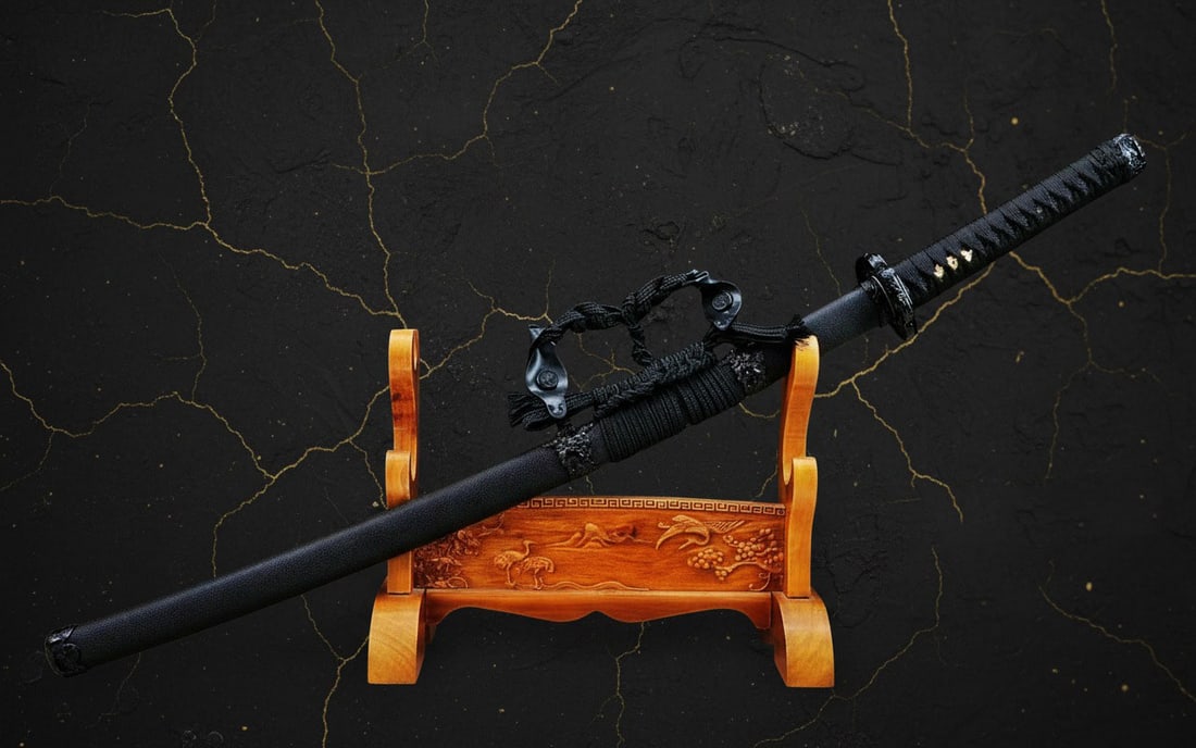 Hand-Forged Damascus Steel Katana Sharp Full Tang Japanese Samurai Sword - 8