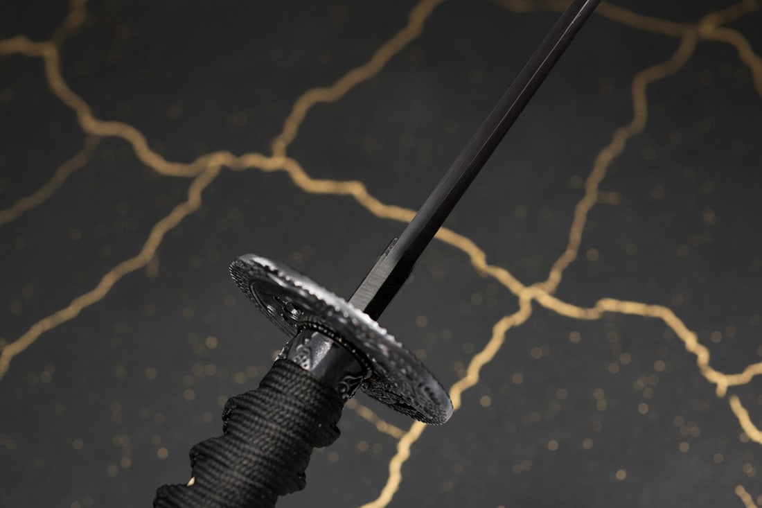 Hand-Forged 1060 Carbon Steel Japanese Katana Sharp Full Tang Dragon Blade - 11
