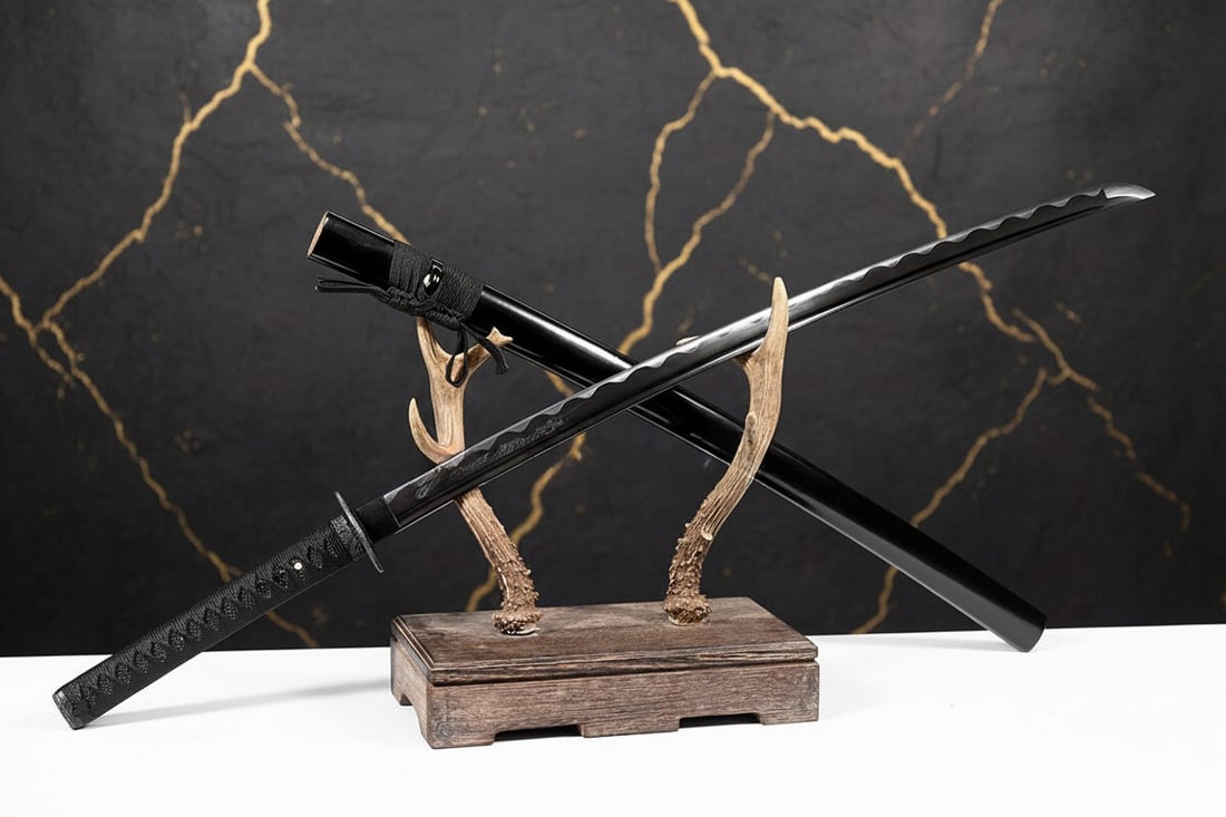 Hand-Forged 1060 Carbon Steel Japanese Katana Sharp Full Tang Dragon Blade - 15