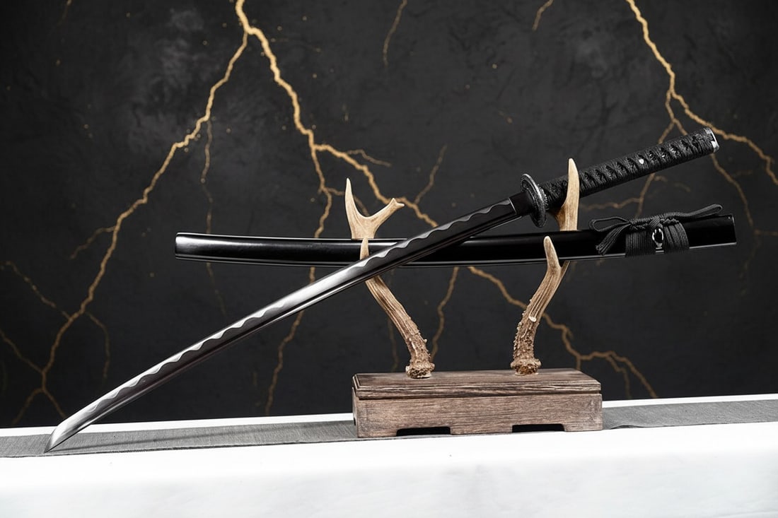 Hand-Forged 1060 Carbon Steel Japanese Katana Sharp Full Tang Dragon Blade - 16