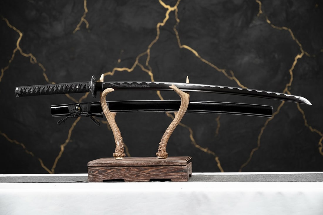 Hand-Forged 1060 Carbon Steel Japanese Katana Sharp Full Tang Dragon Blade - 2
