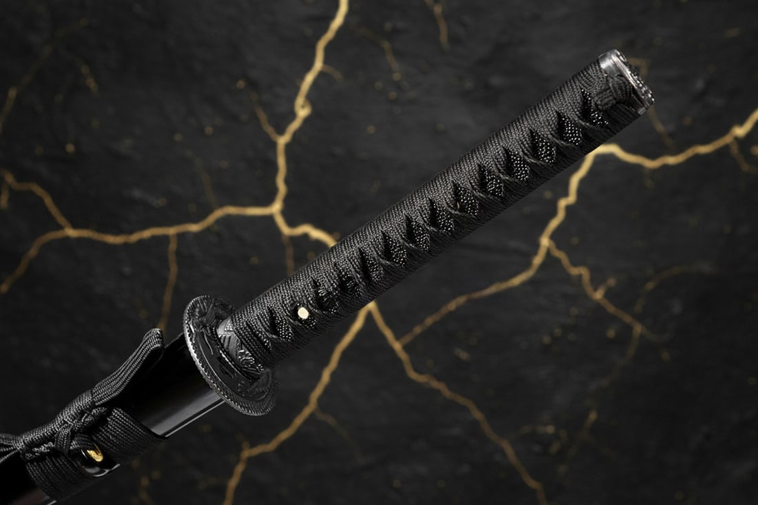 Hand-Forged 1060 Carbon Steel Japanese Katana Sharp Full Tang Dragon Blade - 4