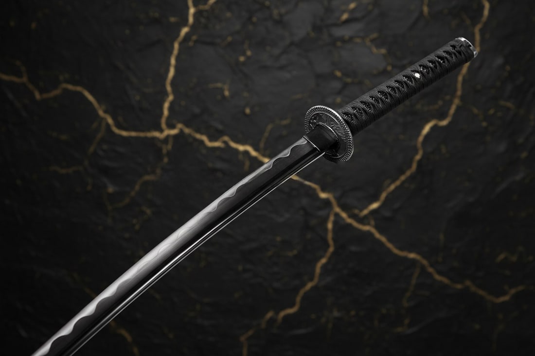 Hand-Forged 1060 Carbon Steel Japanese Katana Sharp Full Tang Dragon Blade - 9