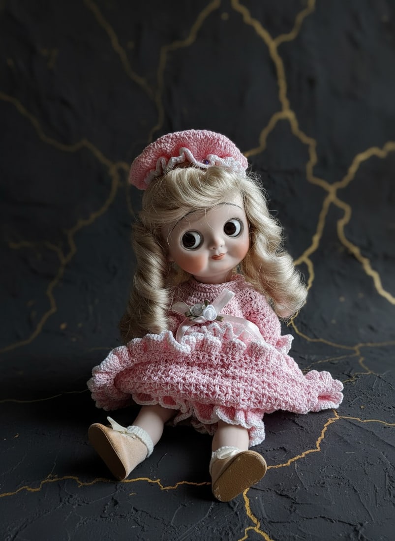 Antique German Bisque Googly Doll Figurine Google Eye Porcelain Character (1 of 7)