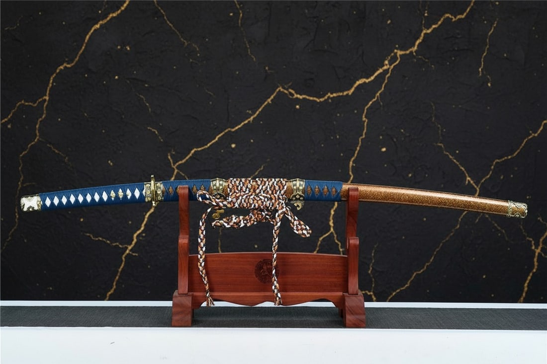 Hand-Forged High Carbon Spring Steel Tachi Katana Sharp Full Tang Sword - 7