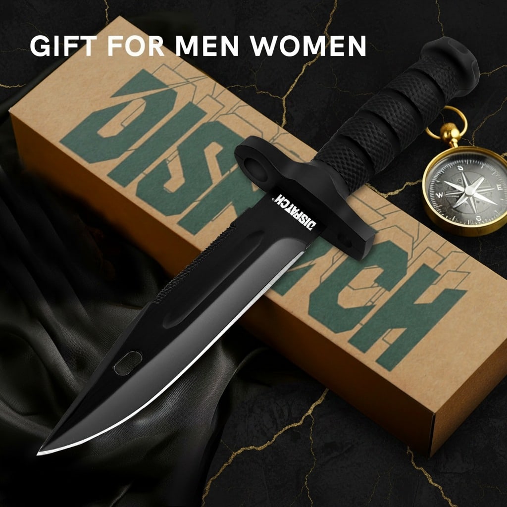 12" Outdoor Survival Fixed Blade Knife with Sheath Tactical Camping Tool - 8