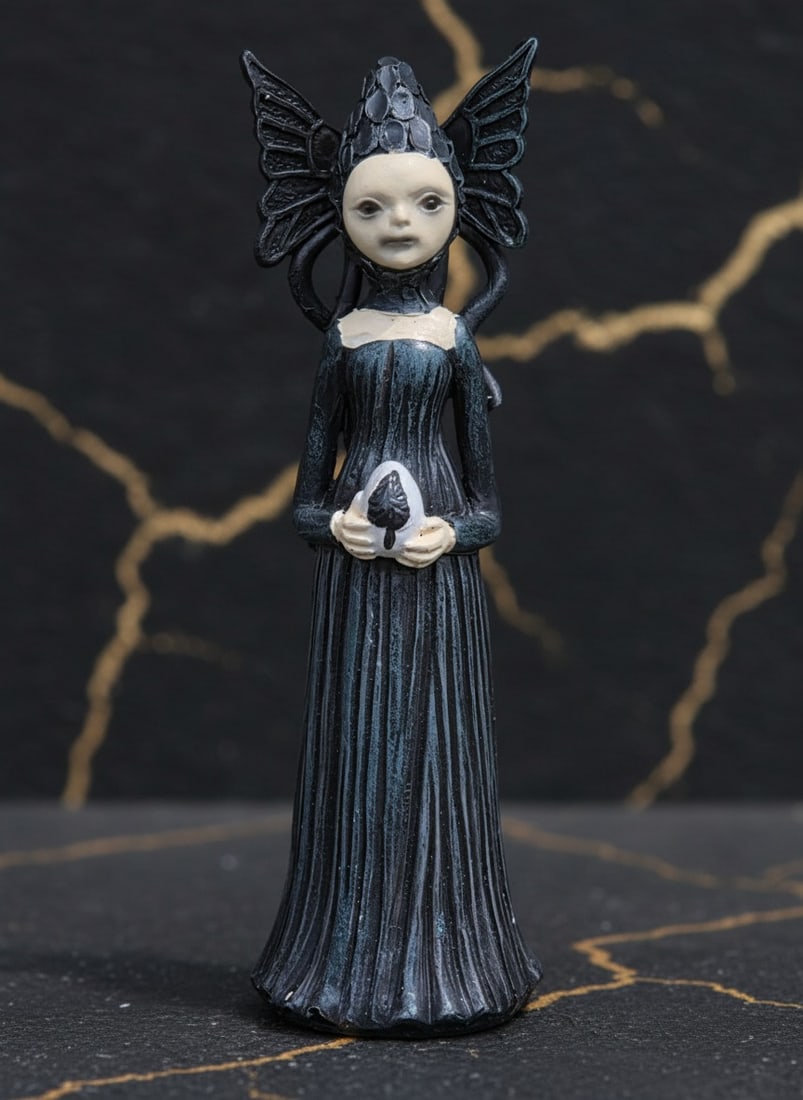 6" Mystical Woodland Sorceress Statue Gothic Secret Garden Resin Figurine: Title:6" Mystical Woodland Sorceress Statue Gothic Secret Garden Resin Figurine Description:This Enchanted Forest Mistress of the Night figurine is designed for both indoor and outdoor display. The