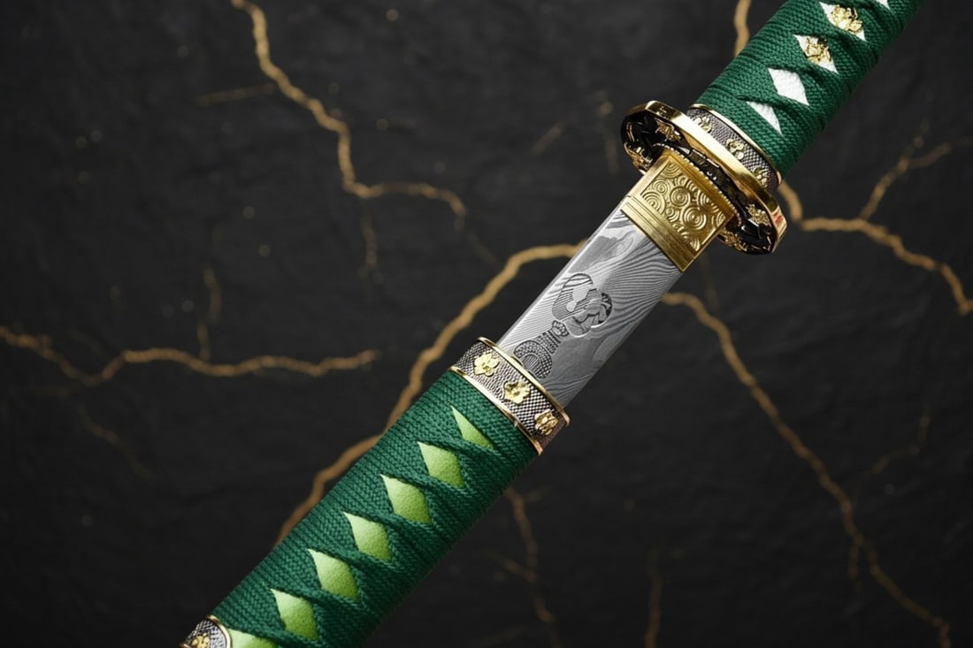Hand-Forged Damascus Steel Tachi Samurai Blade Full Tang Sharp Japanese Sword - 4