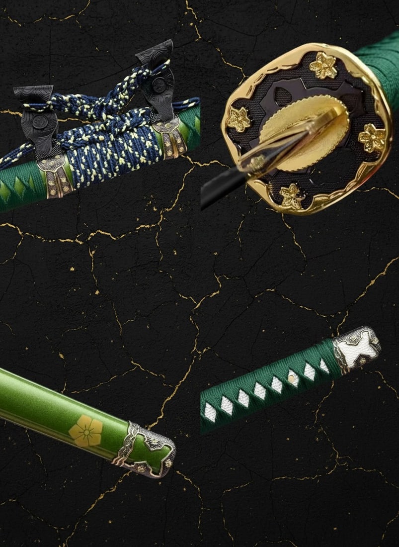 Hand-Forged Damascus Steel Tachi Samurai Blade Full Tang Sharp Japanese Sword - 9
