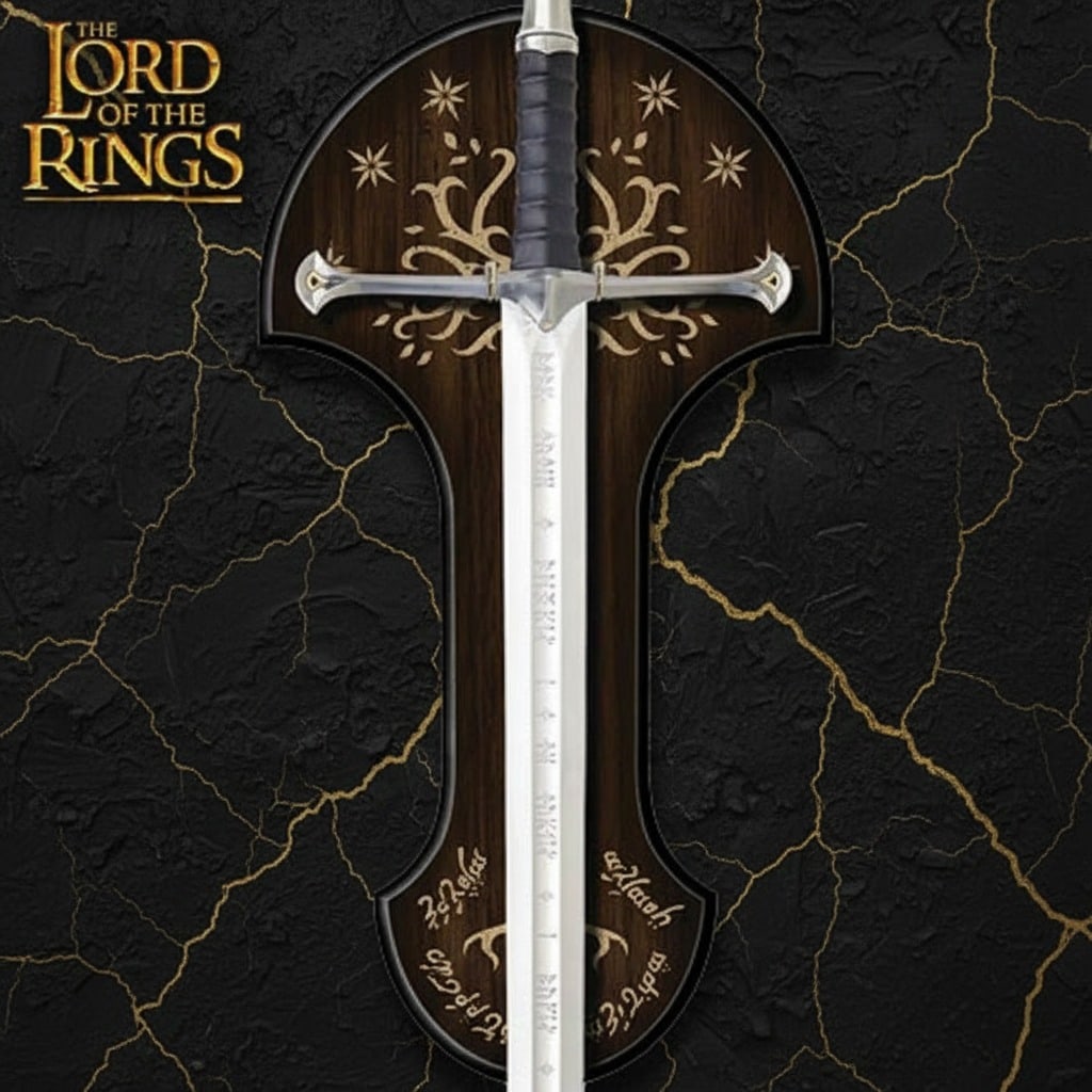 Elessar King Sword Fantasy Blade Prop Collectible With Certificate of Auth: Title:Elessar King Sword Fantasy Blade Prop Collectible With Certificate of Auth Description:This meticulously crafted replica of the iconic sword wielded by Aragorn brings the legendary weapon of Kin