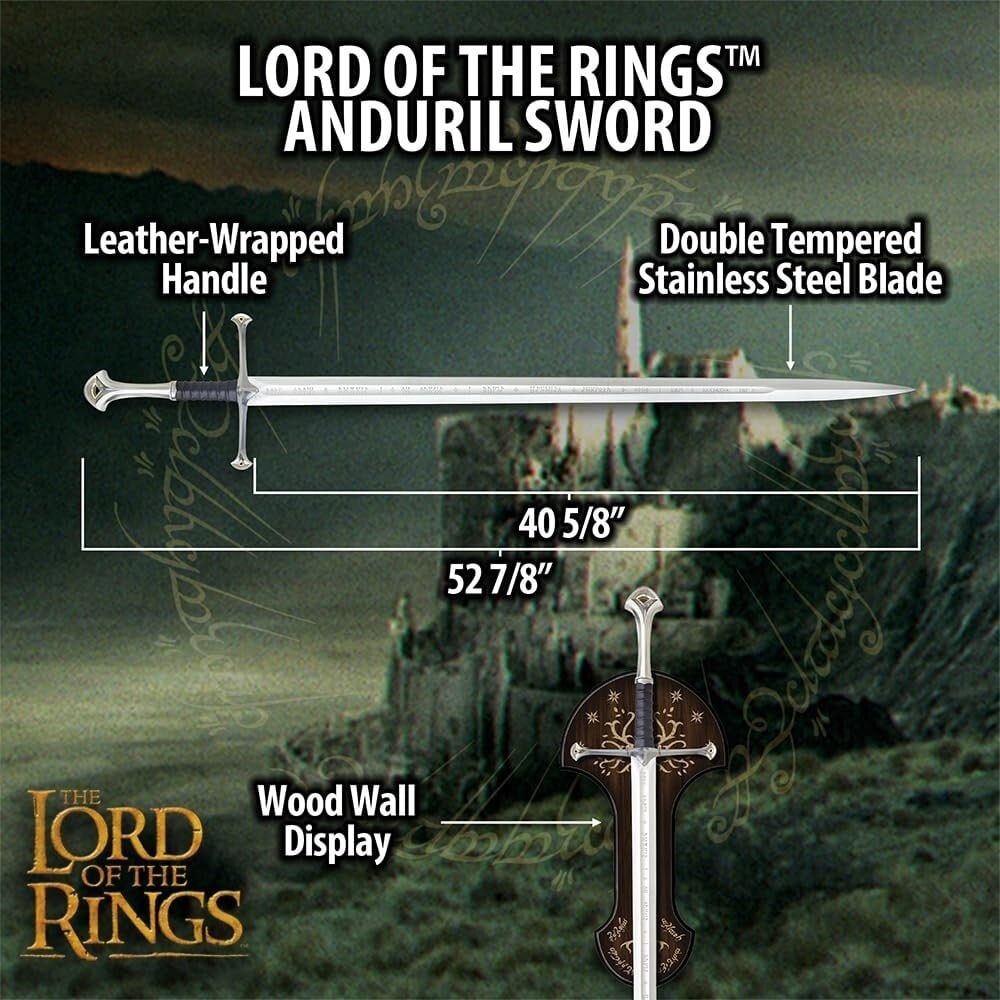 Elessar King Sword Fantasy Blade Prop Collectible With Certificate of Auth - 2