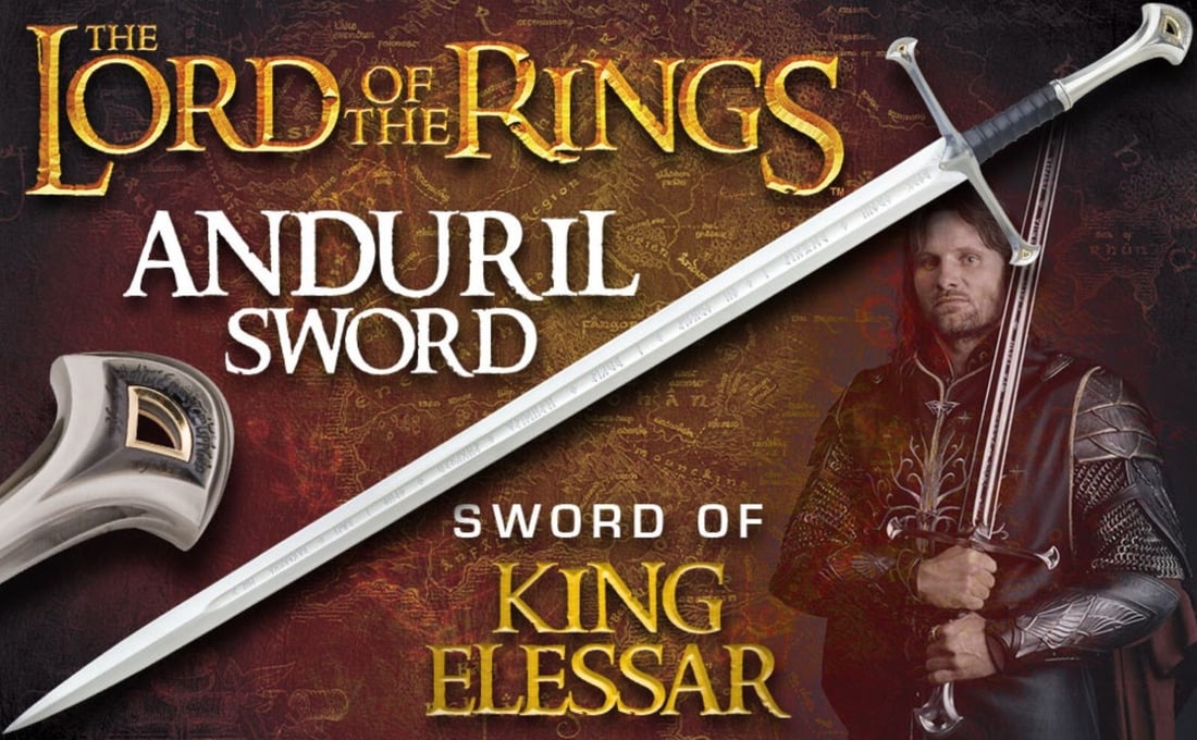 Elessar King Sword Fantasy Blade Prop Collectible With Certificate of Auth - 6