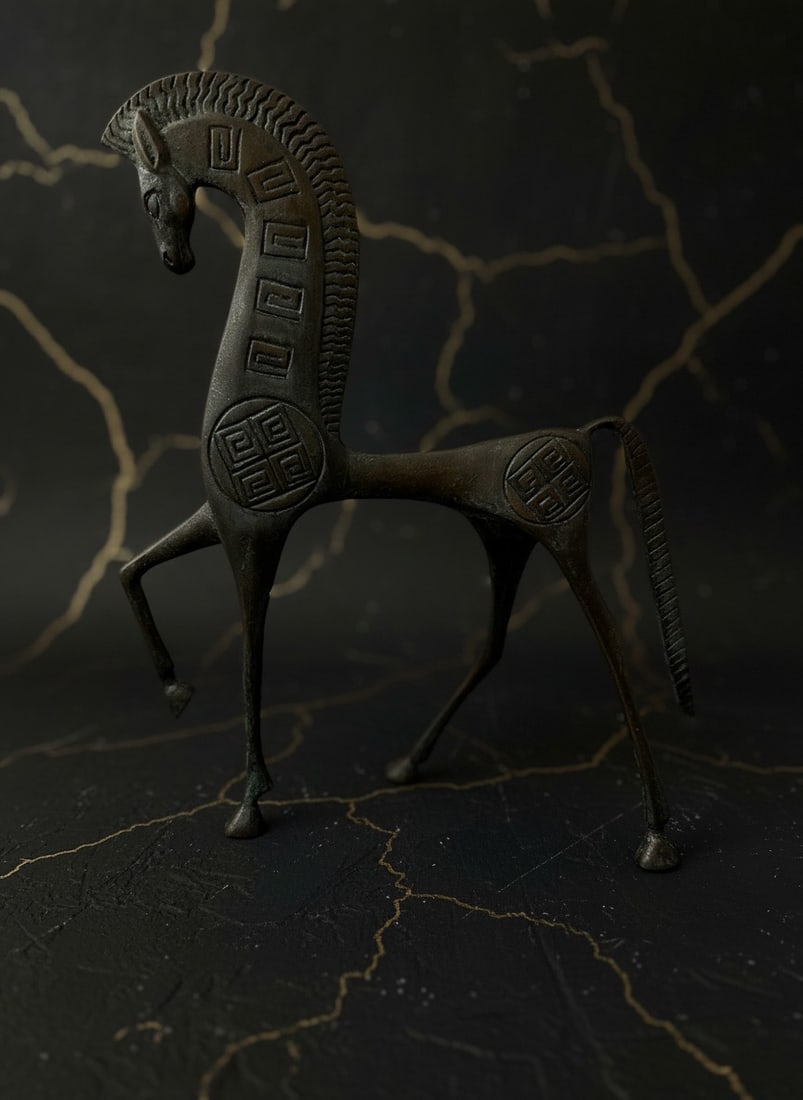 Mid-Century Modern Grecian Stallion Figurine Statue - 2