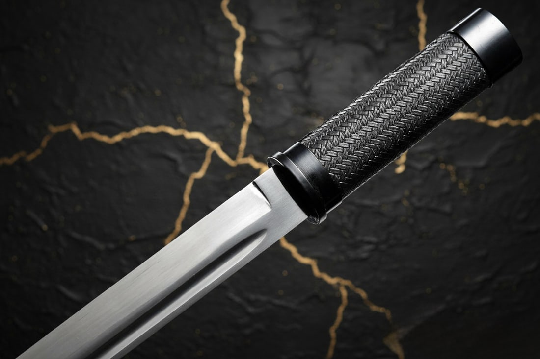 18" Tactical Japanese Tanto Blade 9260 Steel Sharp Samurai Self-Defense Sword - 6