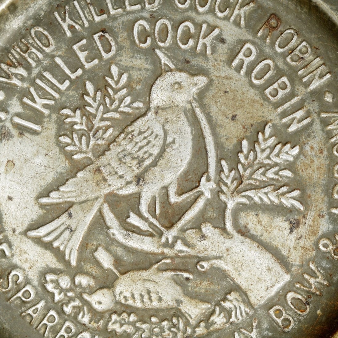 19th C Child's Tin Alphabet Plate - 2