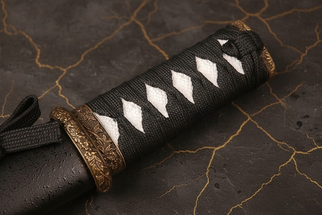 16'' Hand-Forged Tactical Tanto Blade Sharp Carbon Steel Samurai Knife - 10