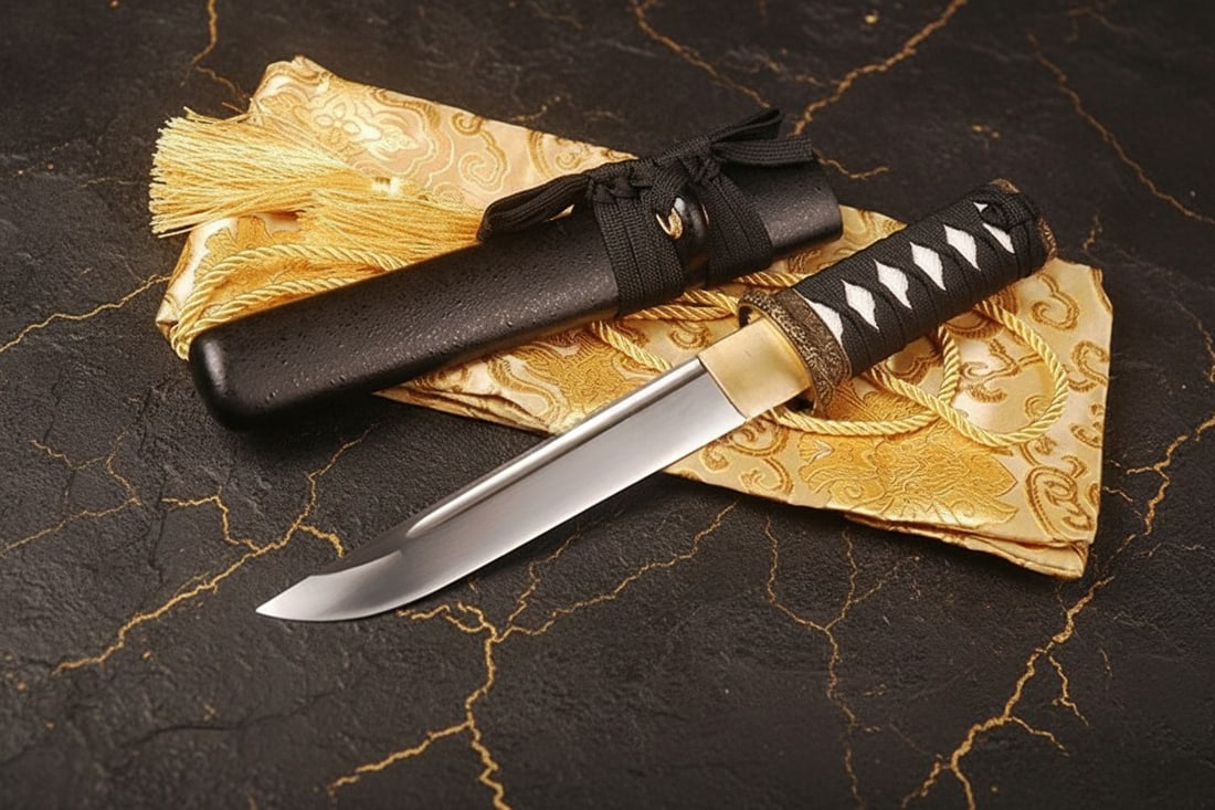16'' Hand-Forged Tactical Tanto Blade Sharp Carbon Steel Samurai Knife - 12