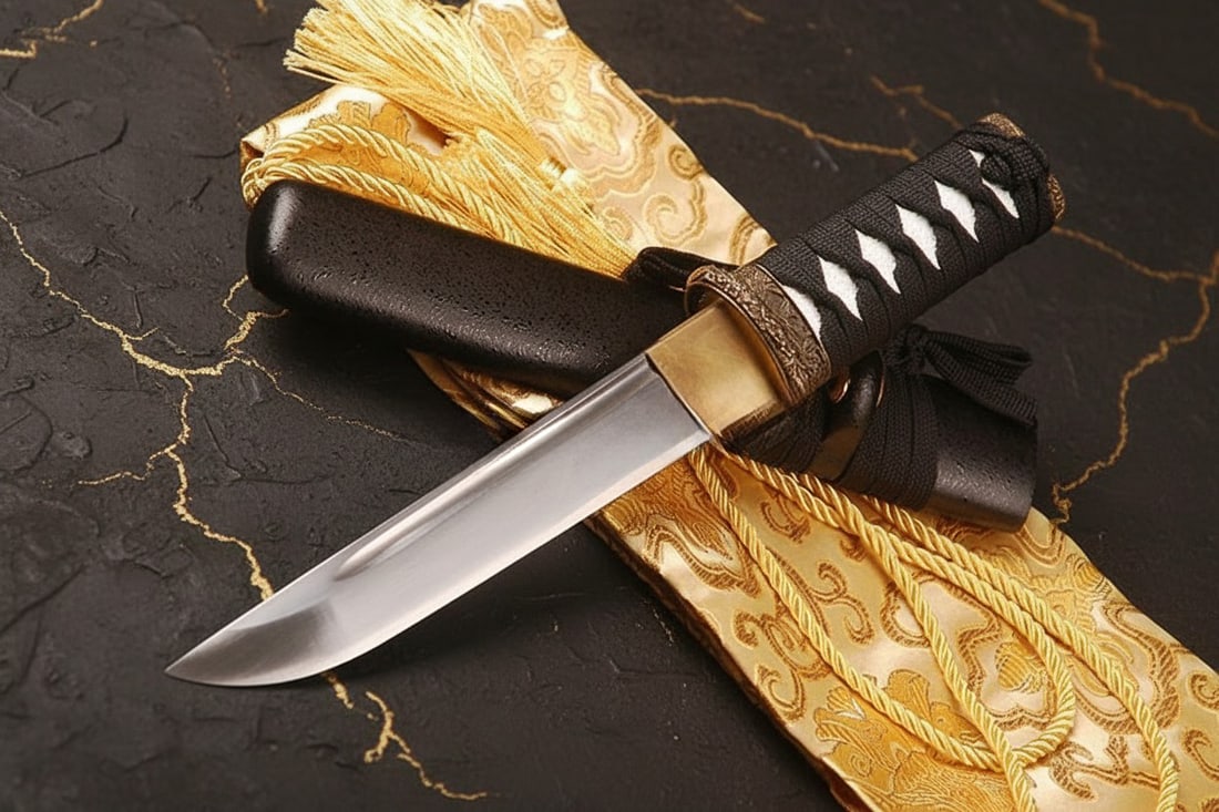 16'' Hand-Forged Tactical Tanto Blade Sharp Carbon Steel Samurai Knife - 3