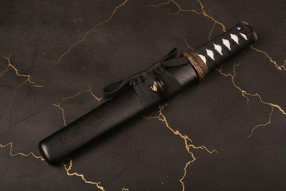 16'' Hand-Forged Tactical Tanto Blade Sharp Carbon Steel Samurai Knife - 4