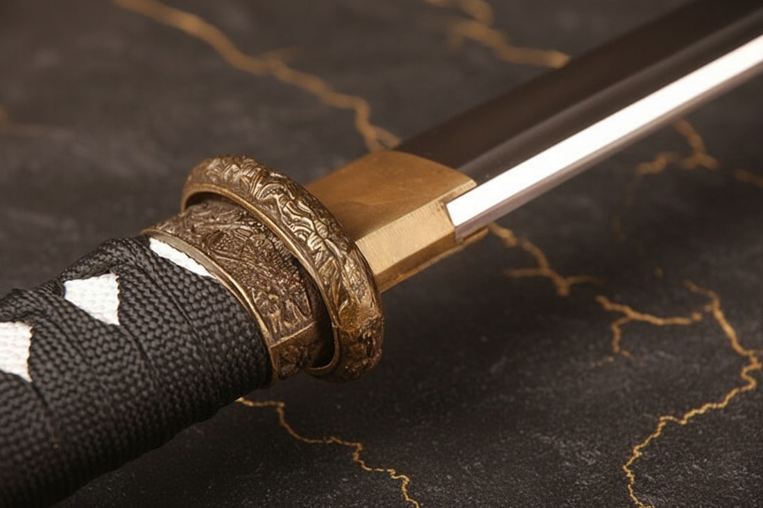16'' Hand-Forged Tactical Tanto Blade Sharp Carbon Steel Samurai Knife - 7