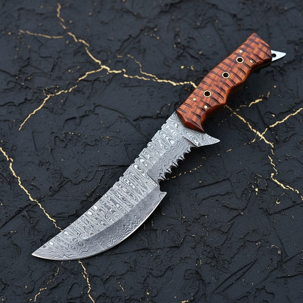 12" Forged Steel Hunting Tracker Survival Knife Fixed Blade Bushcraft Bowie - 2