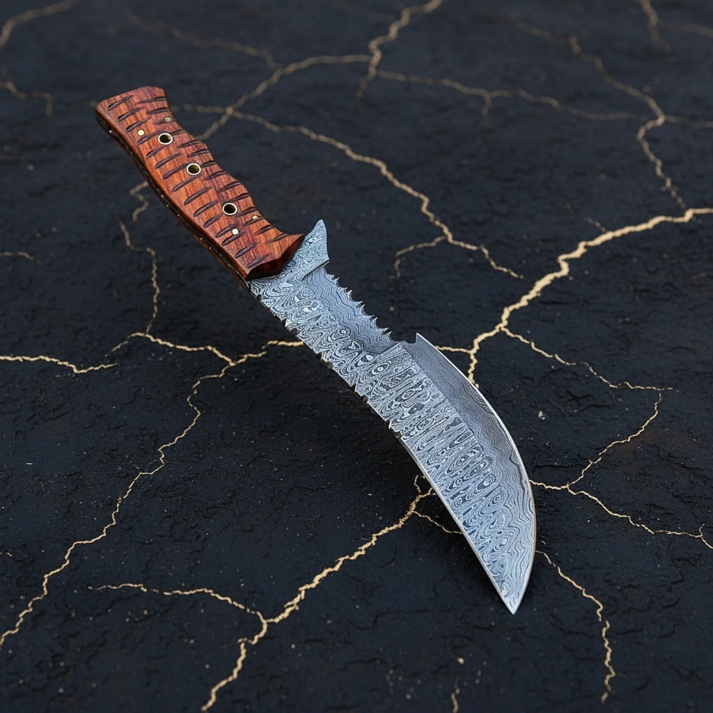 12" Forged Steel Hunting Tracker Survival Knife Fixed Blade Bushcraft Bowie - 4