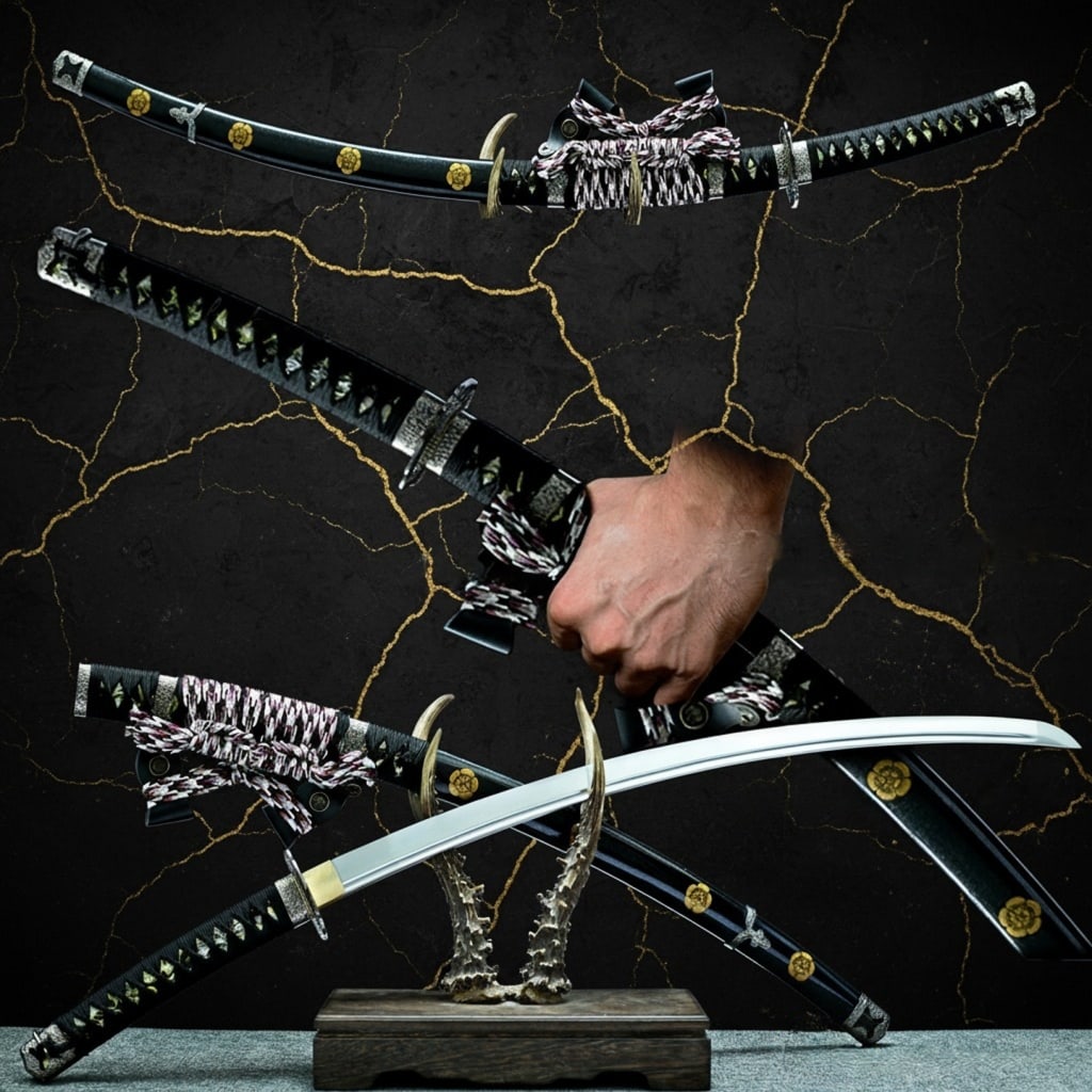 Sharp T10 Steel Tachi Samurai Sword Battle Ready Large Curve Japanese Blade (1 of 8)