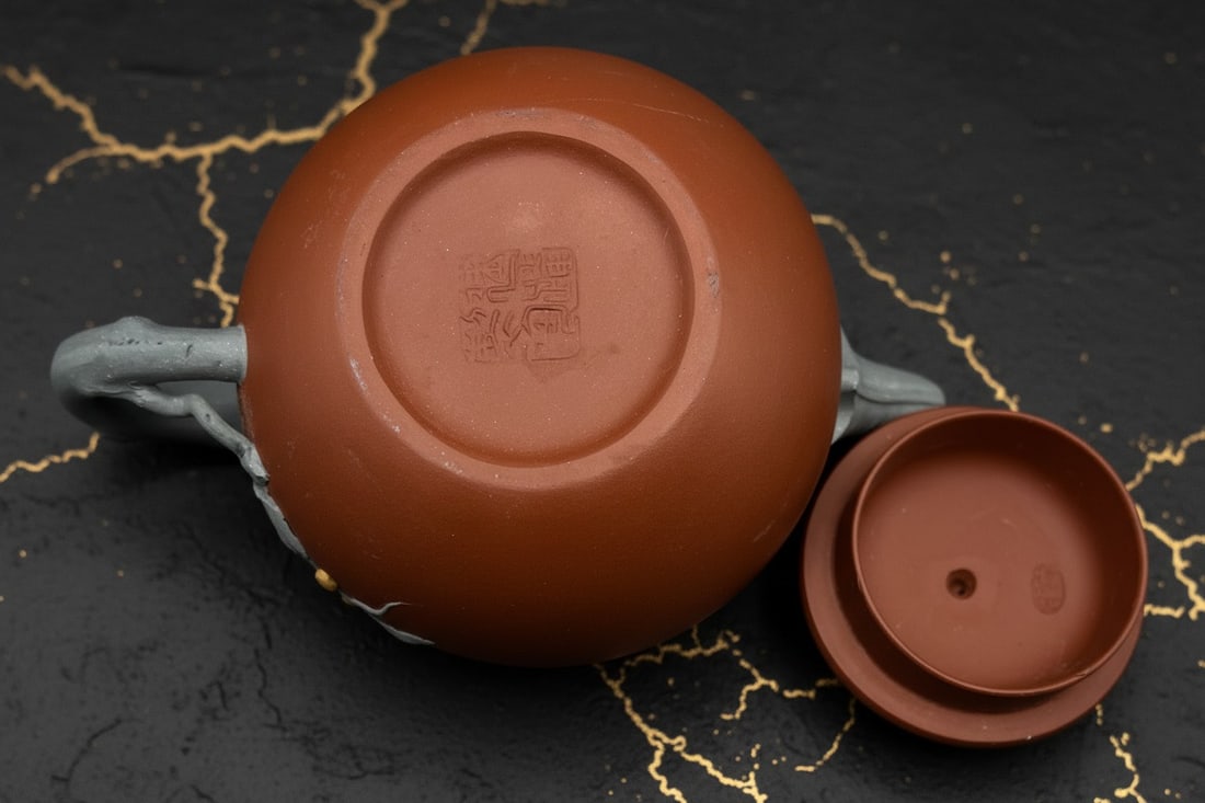 Handcrafted Yixing Zisha Clay Teapot Purple Sand Chinese Vintage 530ml - 6