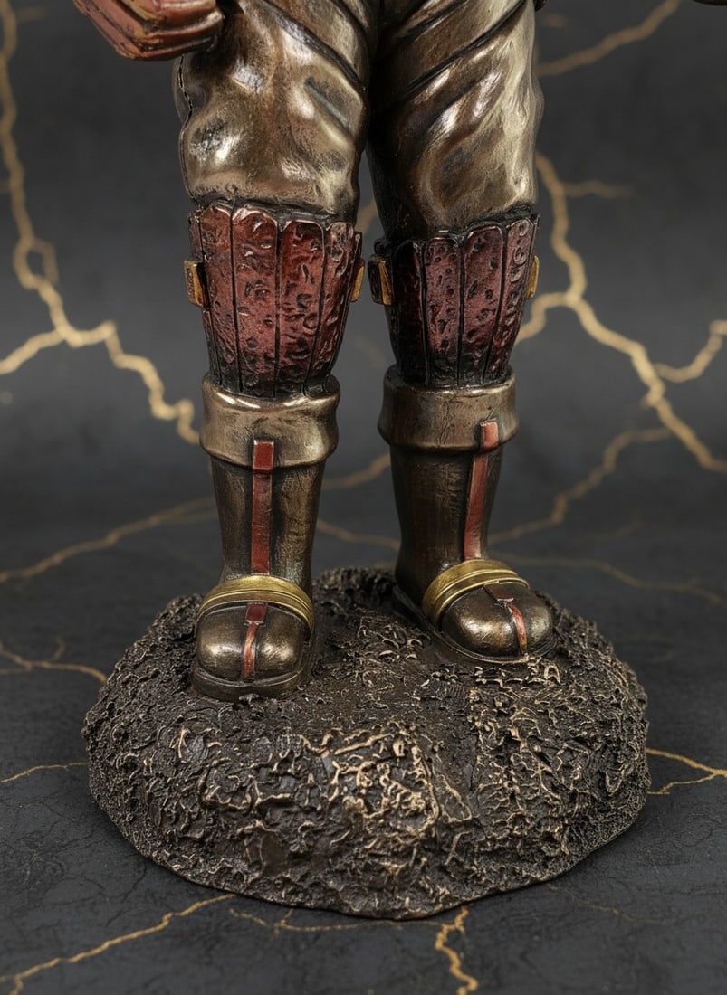 Vintage Industrial Deep Sea Diver Helmet Statue LED Bronze Effect Figurine - 7