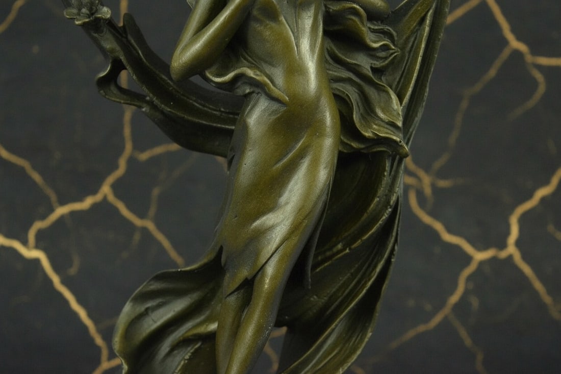 Artisan Sculpted Vintage Style Bronze Figurine Masterpiece Statue - 5