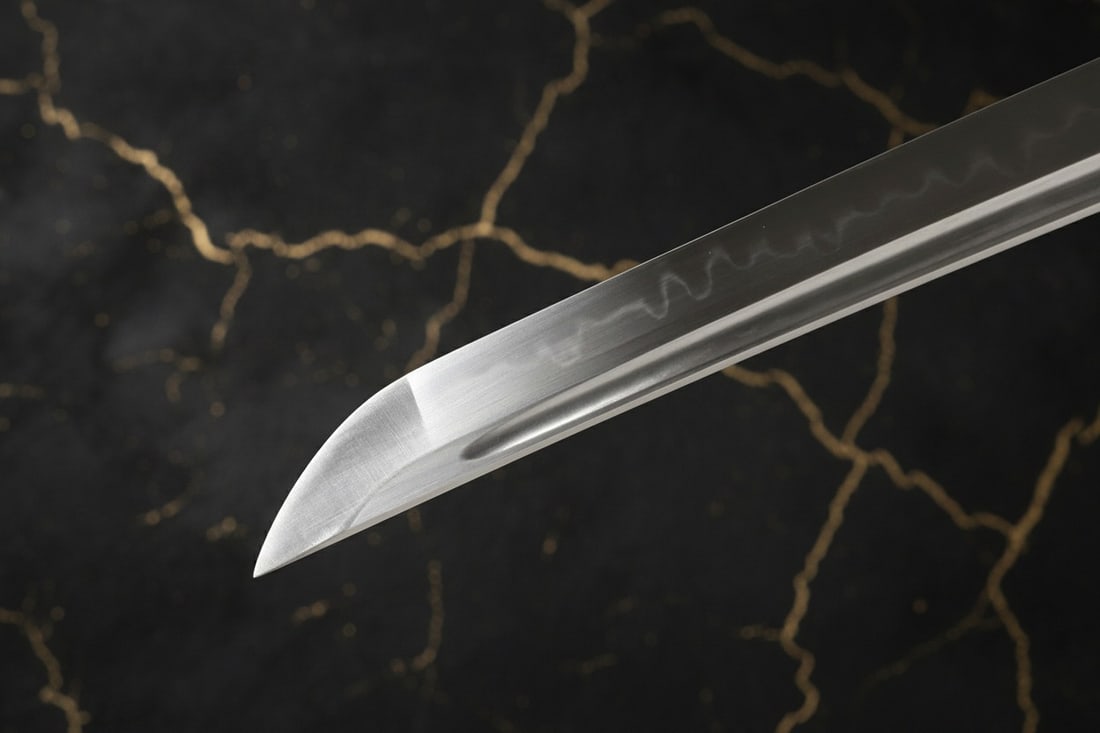 Hand-Forged T10 Steel Clay Tempered Katana Full Tang Razor Sharp Real Hamon - 8