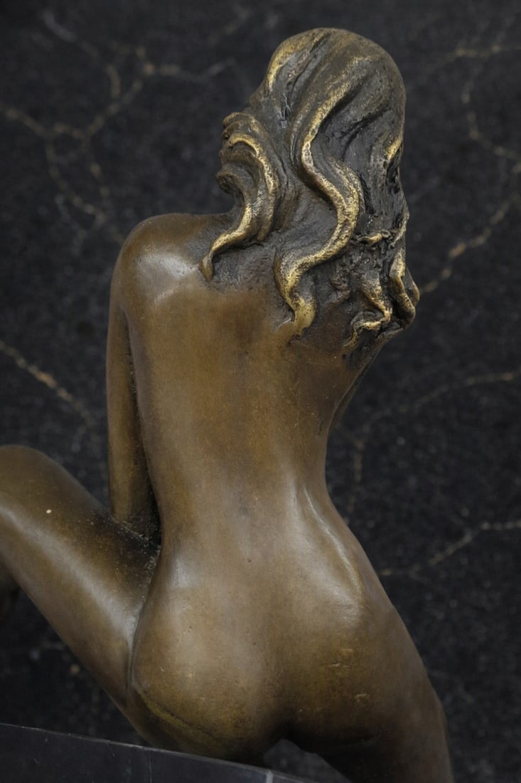 Exquisite Bronze Female Nude Figurine Artistic Metal Statue Collector Gift - 5