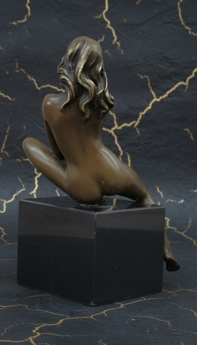 Exquisite Bronze Female Nude Figurine Artistic Metal Statue Collector Gift - 6